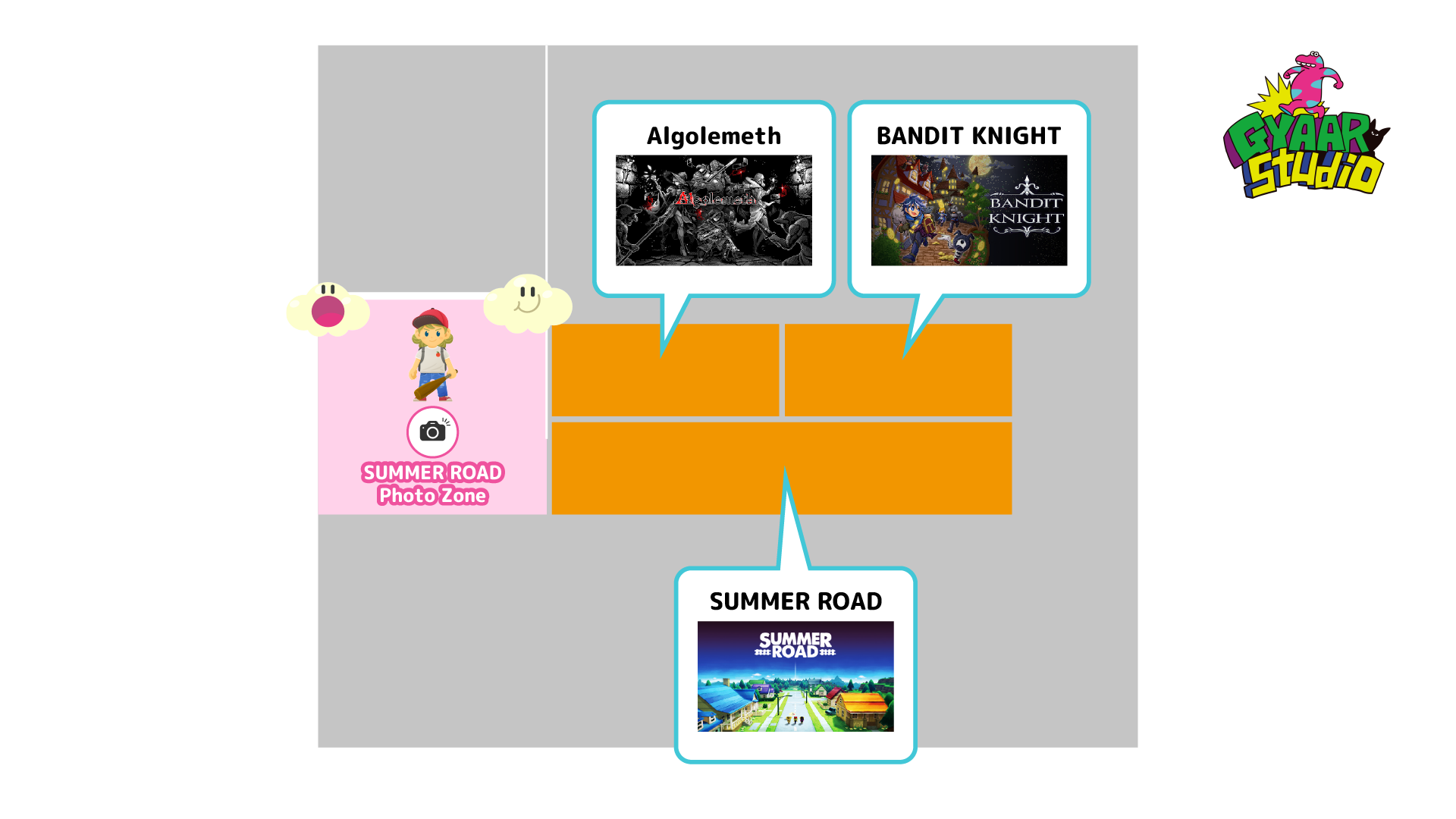 GYAAR Studio Booth Map