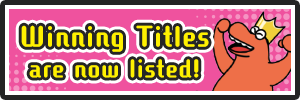 Winning Titles are now listed!